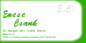 emese csank business card